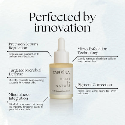 Rebel by nature anti acne and blackhead control serum scientific technologies