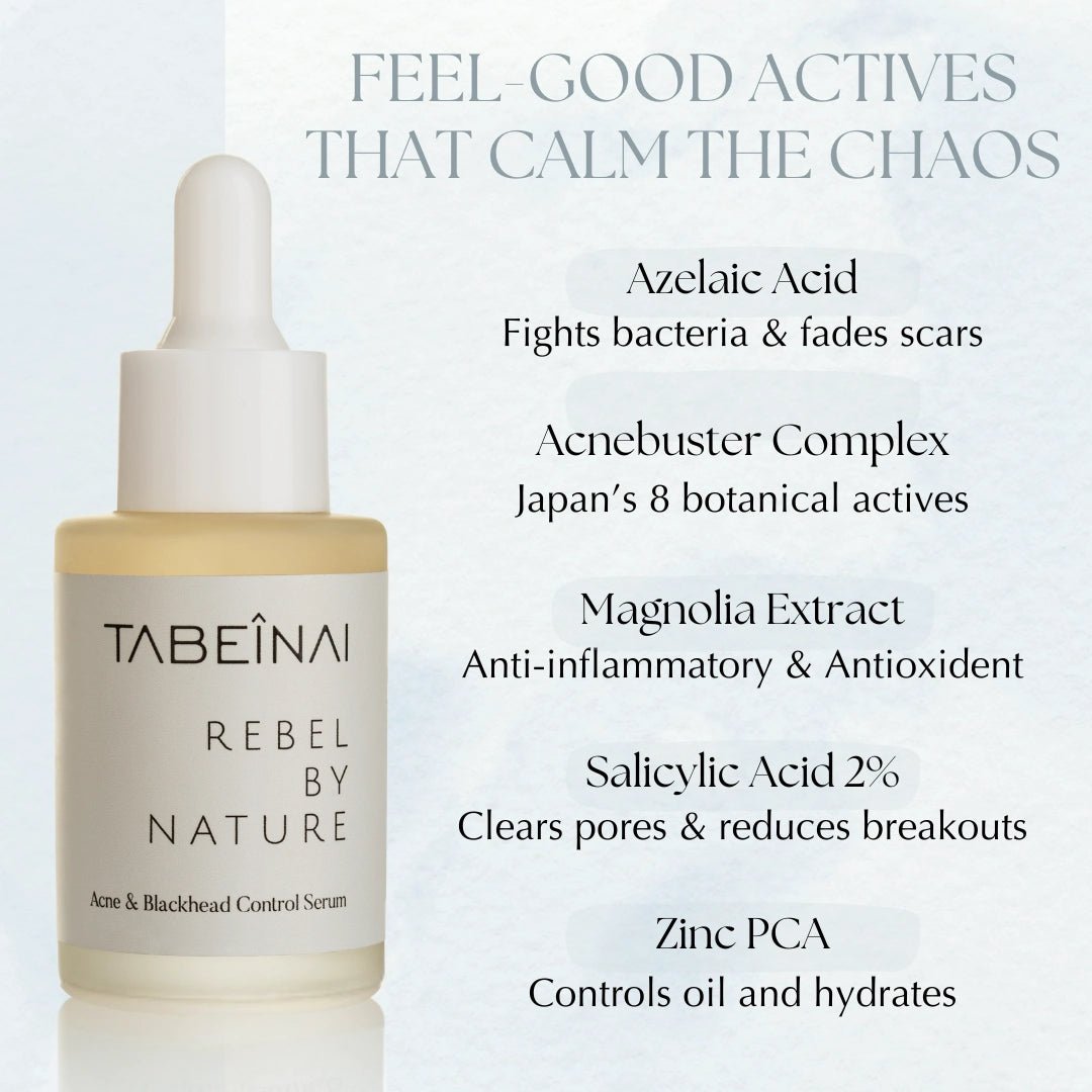 Rebel by nature anti acne and blackhead control serum ingredients
