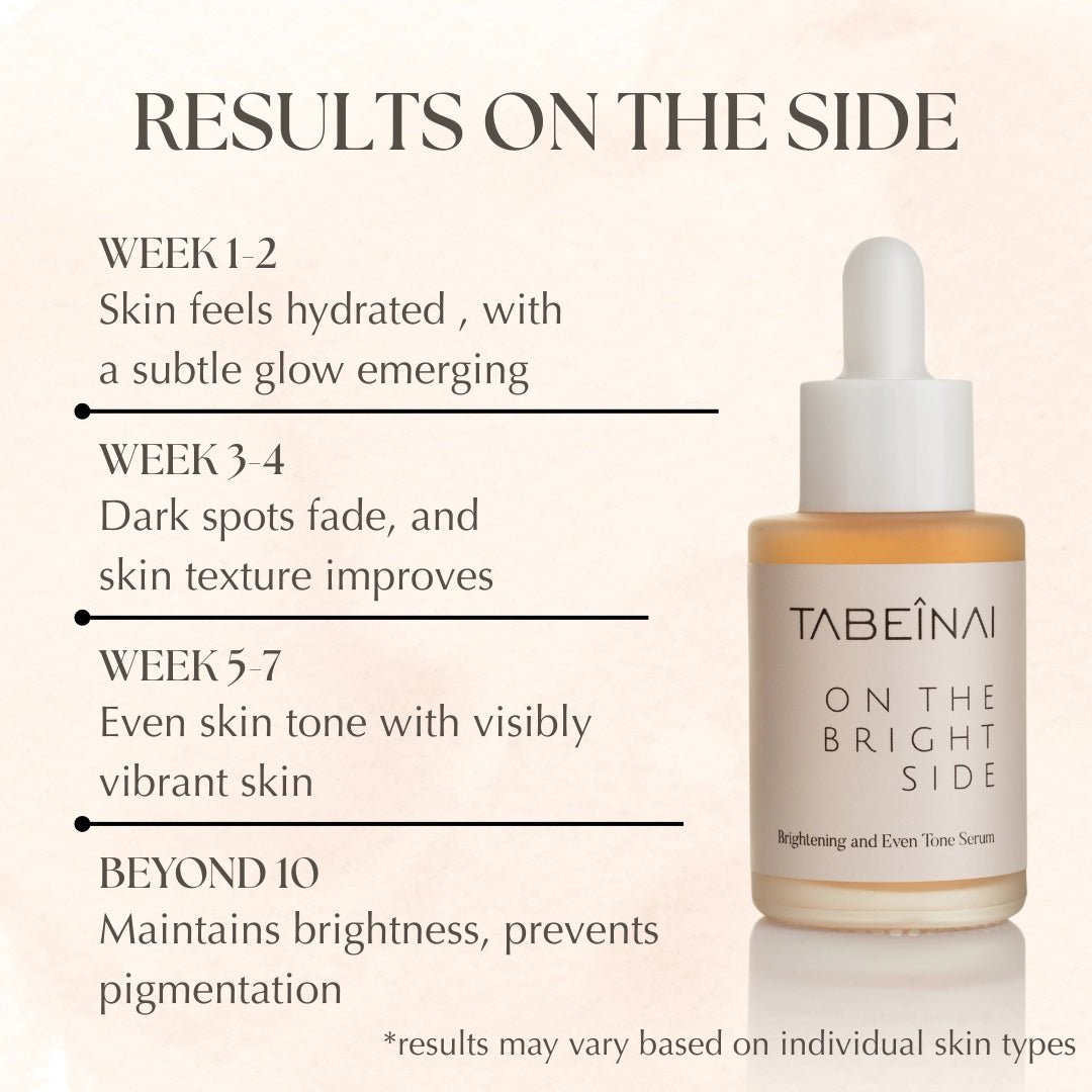 On the bright side Brightening and even tone serum results