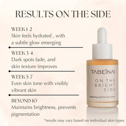 On the bright side Brightening and even tone serum results