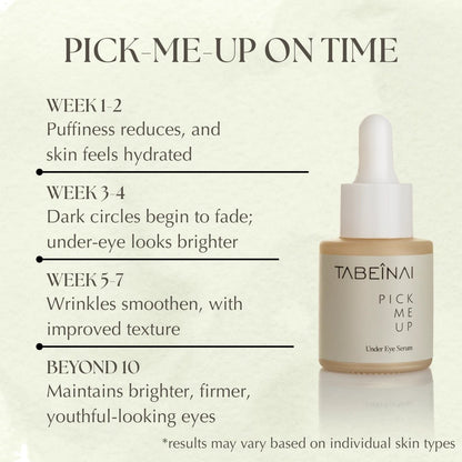 Pick me up under eye serum result