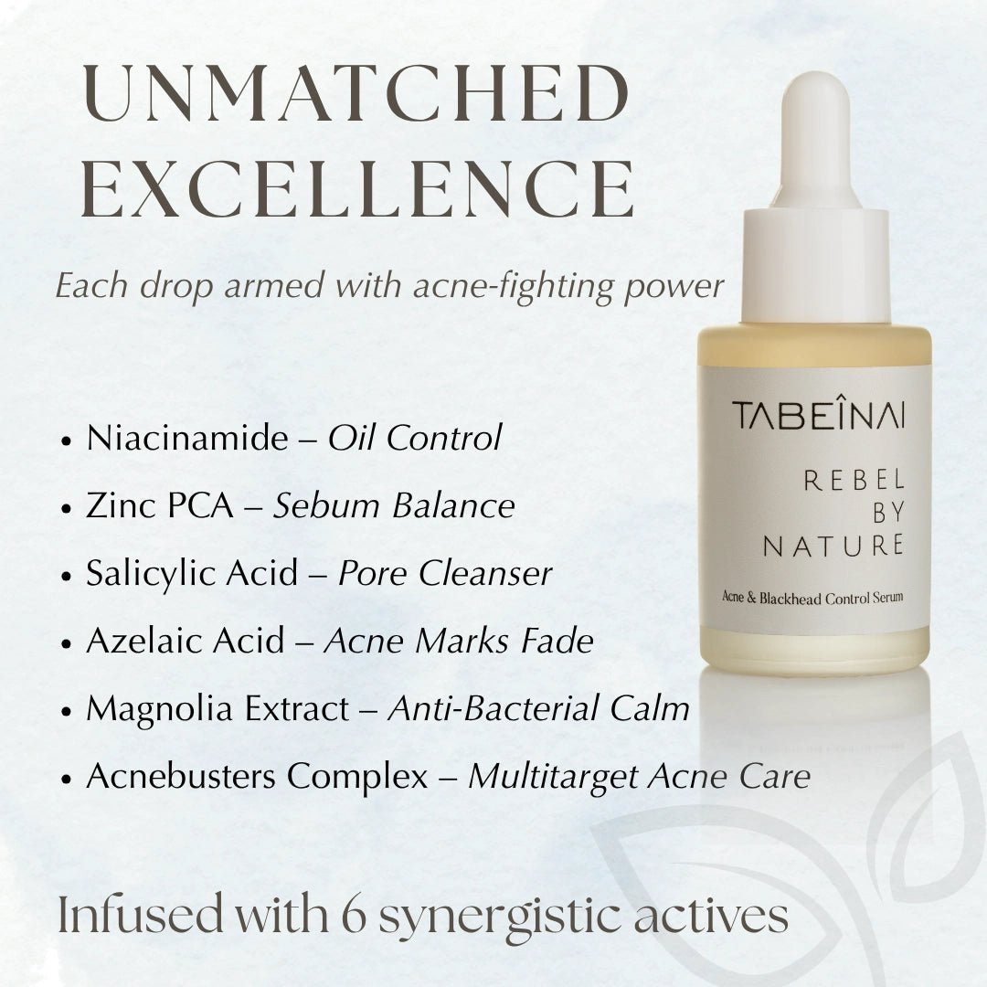 Rebel by nature anti acne and blackhead control serum complete ingredients
